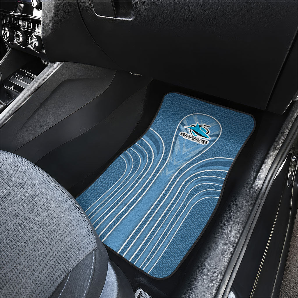 Cronulla Sutherland Sharks Rugby Mascot Car Mats Australian Rugby Culture - Tribal Inspired Sharks