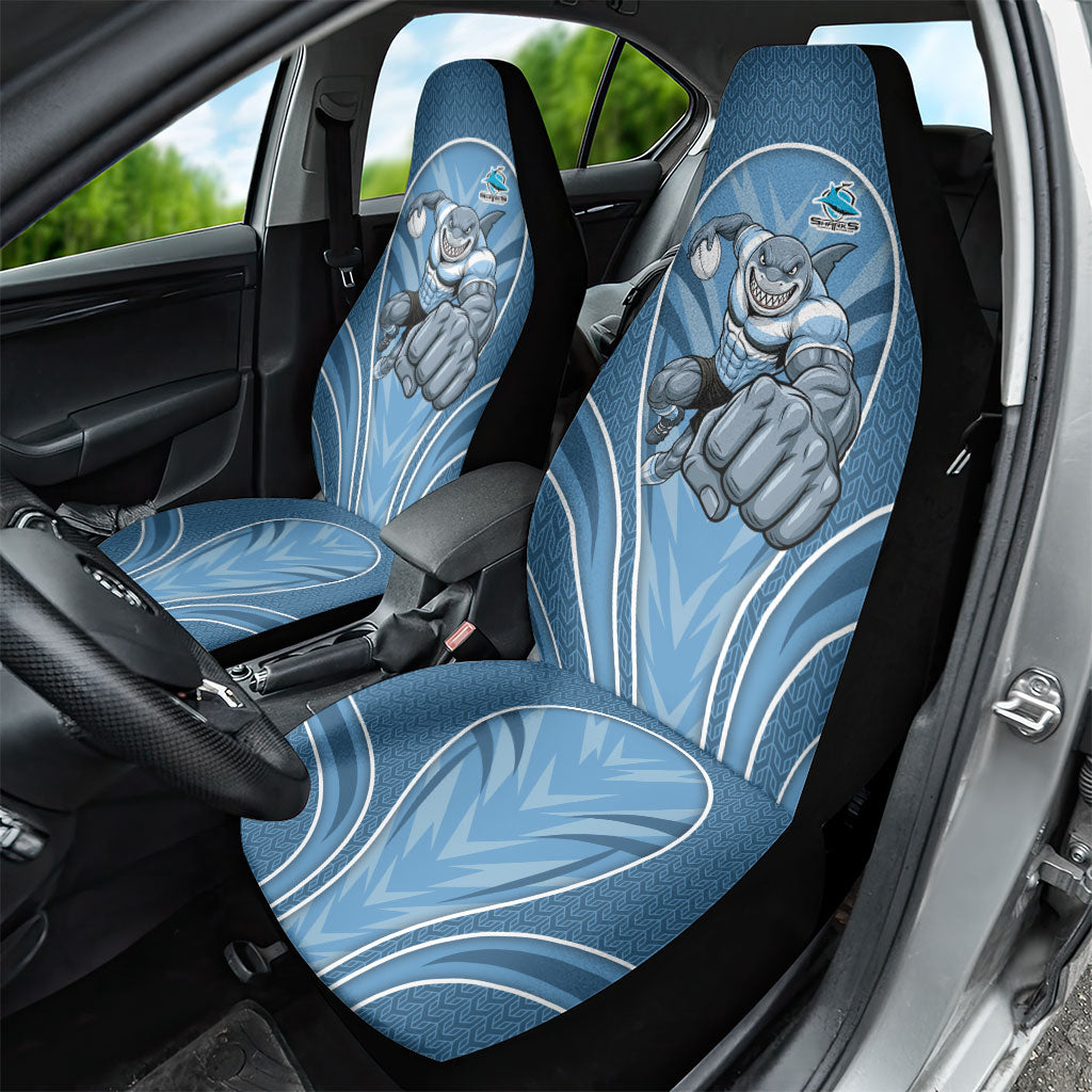 Cronulla Sutherland Sharks Rugby Mascot Car Seat Cover Australian Rugby Culture - Tribal Inspired Sharks