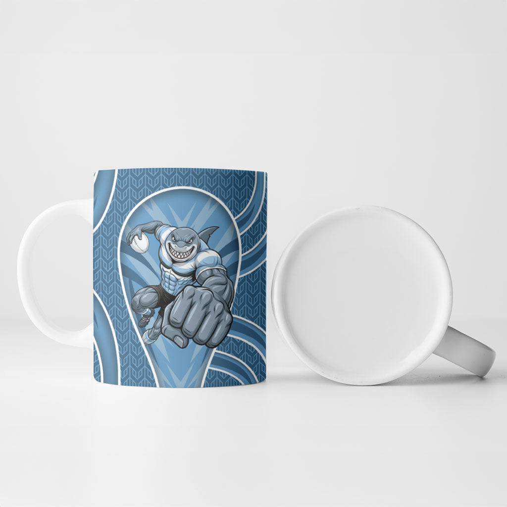 Cronulla Sutherland Sharks Rugby Mascot Ceramic Mug Australian Rugby Culture - Tribal Inspired Sharks