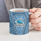 Cronulla Sutherland Sharks Rugby Mascot Ceramic Mug Australian Rugby Culture - Tribal Inspired Sharks