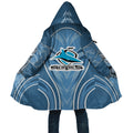 Cronulla Sutherland Sharks Rugby Mascot Cloak Australian Rugby Culture - Tribal Inspired Sharks