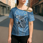 Cronulla Sutherland Sharks Rugby Mascot Cross Shoulder Shirt Australian Rugby Culture - Tribal Inspired Sharks