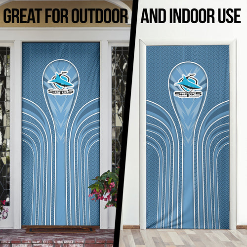 Cronulla Sutherland Sharks Rugby Mascot Door Cover Australian Rugby Culture - Tribal Inspired Sharks