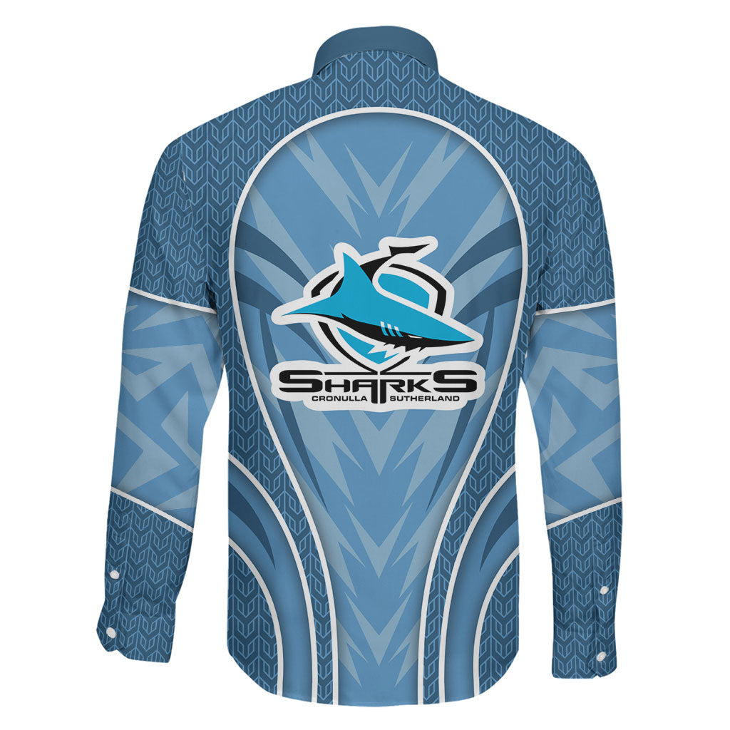 Cronulla Sutherland Sharks Rugby Mascot Family Matching Summer Maxi Dress and Hawaiian Shirt Australian Rugby Culture - Tribal Inspired Sharks
