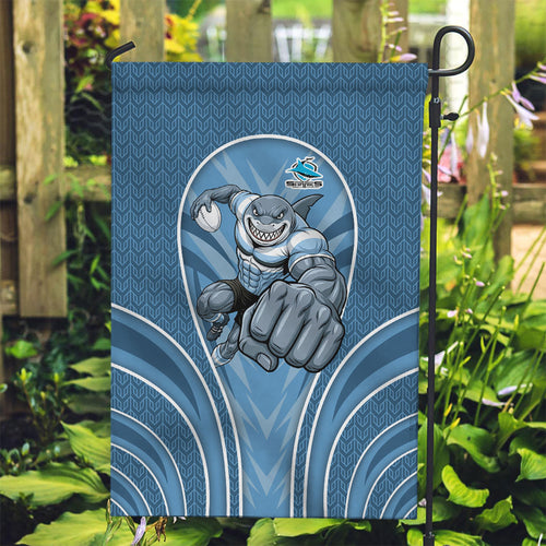 Cronulla Sutherland Sharks Rugby Mascot Garden Flag Australian Rugby Culture - Tribal Inspired Sharks