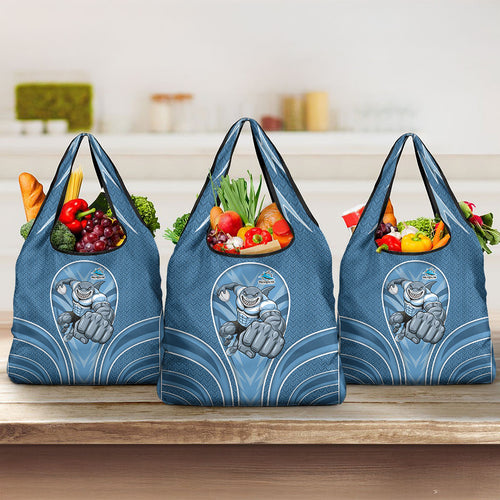 Cronulla Sutherland Sharks Rugby Mascot Grocery Bag Australian Rugby Culture - Tribal Inspired Sharks