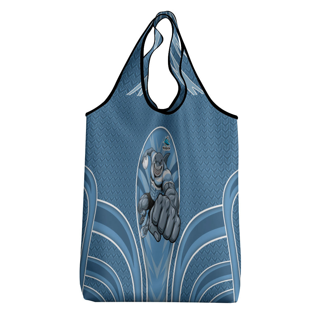 Cronulla Sutherland Sharks Rugby Mascot Grocery Bag Australian Rugby Culture - Tribal Inspired Sharks
