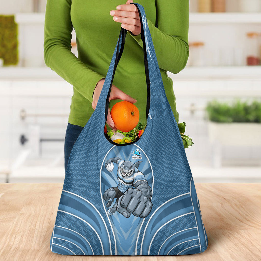 Cronulla Sutherland Sharks Rugby Mascot Grocery Bag Australian Rugby Culture - Tribal Inspired Sharks