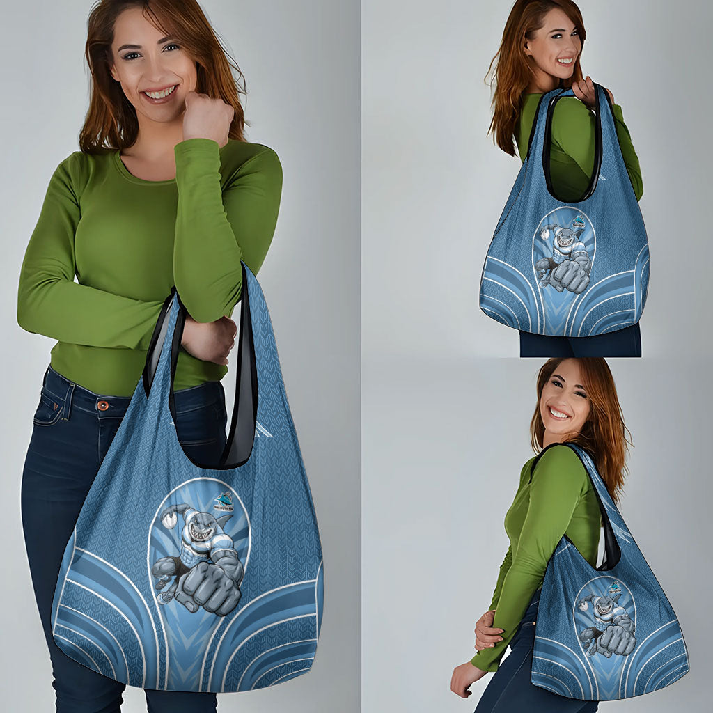 Cronulla Sutherland Sharks Rugby Mascot Grocery Bag Australian Rugby Culture - Tribal Inspired Sharks