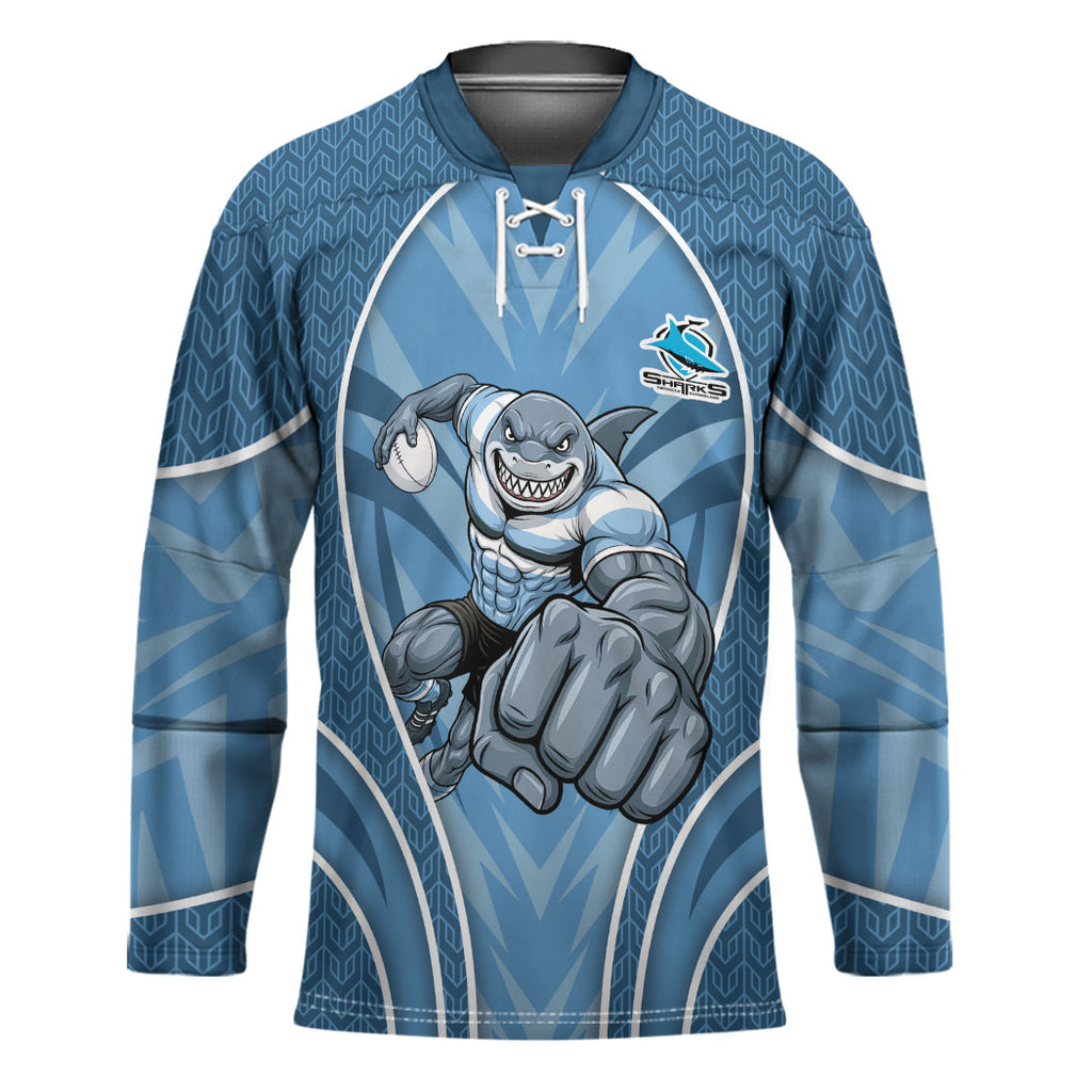 Cronulla Sutherland Sharks Rugby Mascot Hockey Jersey Australian Rugby Culture - Tribal Inspired Sharks