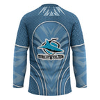 Cronulla Sutherland Sharks Rugby Mascot Hockey Jersey Australian Rugby Culture - Tribal Inspired Sharks
