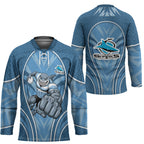 Cronulla Sutherland Sharks Rugby Mascot Hockey Jersey Australian Rugby Culture - Tribal Inspired Sharks