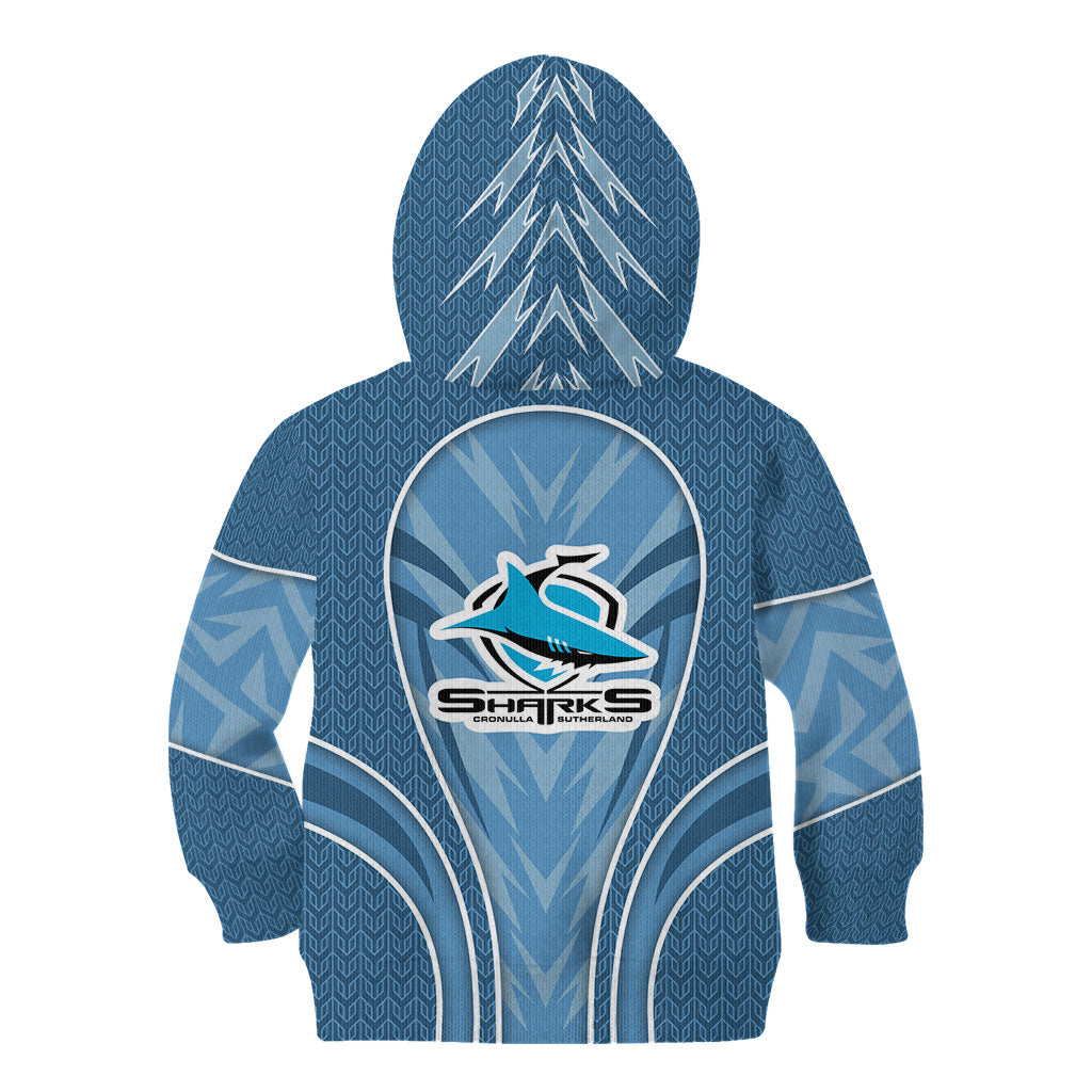 Cronulla Sutherland Sharks Rugby Mascot Kid Hoodie Australian Rugby Culture - Tribal Inspired Sharks