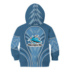 Cronulla Sutherland Sharks Rugby Mascot Kid Hoodie Australian Rugby Culture - Tribal Inspired Sharks