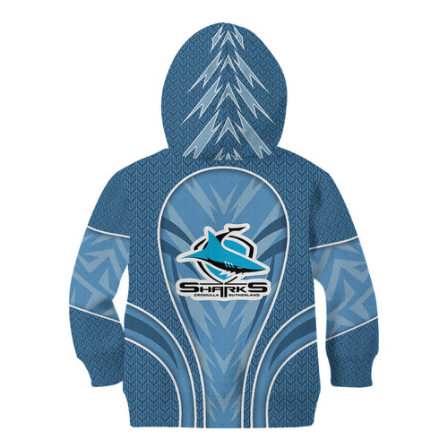 Cronulla Sutherland Sharks Rugby Mascot Kid Hoodie Australian Rugby Culture - Tribal Inspired Sharks