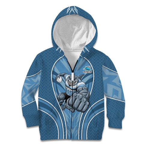 Cronulla Sutherland Sharks Rugby Mascot Kid Hoodie Australian Rugby Culture - Tribal Inspired Sharks