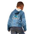 Cronulla Sutherland Sharks Rugby Mascot Kid Hoodie Australian Rugby Culture - Tribal Inspired Sharks