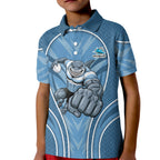 Cronulla Sutherland Sharks Rugby Mascot Kid Polo Shirt Australian Rugby Culture - Tribal Inspired Sharks