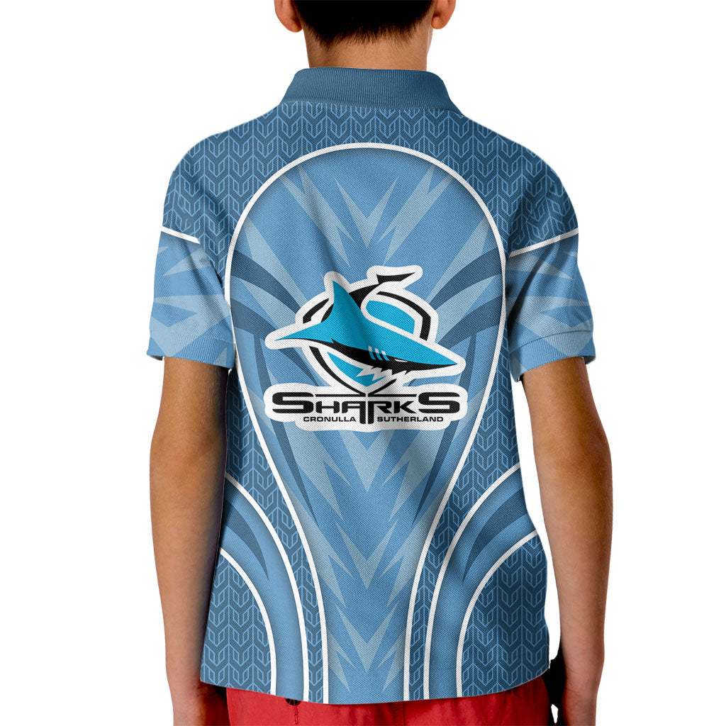 Cronulla Sutherland Sharks Rugby Mascot Kid Polo Shirt Australian Rugby Culture - Tribal Inspired Sharks