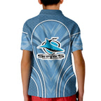 Cronulla Sutherland Sharks Rugby Mascot Kid Polo Shirt Australian Rugby Culture - Tribal Inspired Sharks