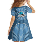 Cronulla Sutherland Sharks Rugby Mascot Kid Short Sleeve Dress Australian Rugby Culture - Tribal Inspired Sharks