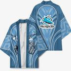 Cronulla Sutherland Sharks Rugby Mascot Kimono Australian Rugby Culture - Tribal Inspired Sharks
