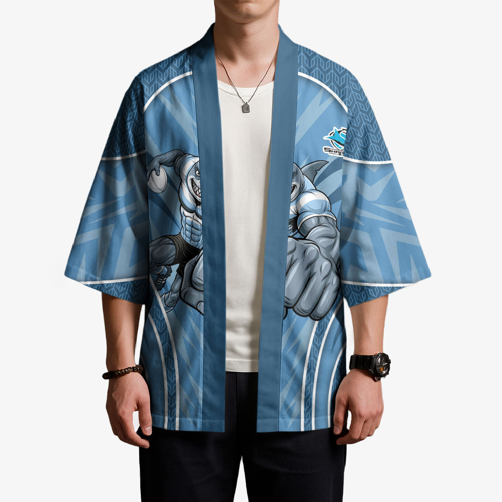 Cronulla Sutherland Sharks Rugby Mascot Kimono Australian Rugby Culture - Tribal Inspired Sharks