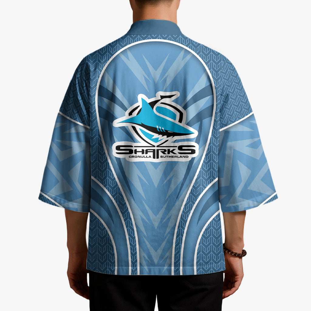 Cronulla Sutherland Sharks Rugby Mascot Kimono Australian Rugby Culture - Tribal Inspired Sharks