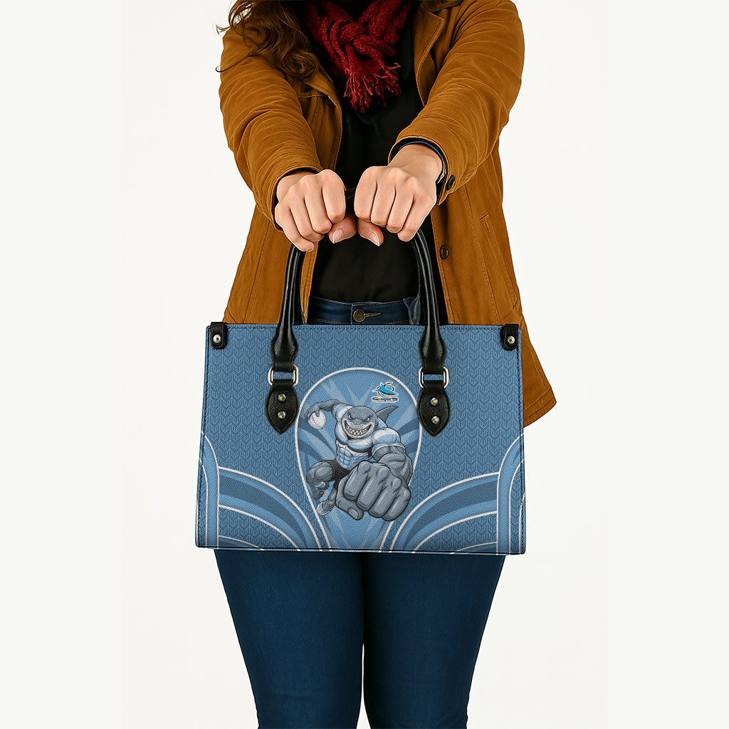 Cronulla Sutherland Sharks Rugby Mascot Leather Bag Australian Rugby Culture - Tribal Inspired Sharks