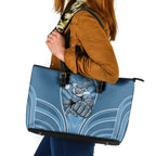 Cronulla Sutherland Sharks Rugby Mascot Leather Tote Bag Australian Rugby Culture - Tribal Inspired Sharks