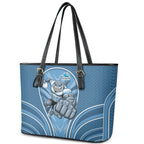 Cronulla Sutherland Sharks Rugby Mascot Leather Tote Bag Australian Rugby Culture - Tribal Inspired Sharks