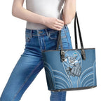 Cronulla Sutherland Sharks Rugby Mascot Leather Tote Bag Australian Rugby Culture - Tribal Inspired Sharks