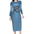Cronulla Sutherland Sharks Rugby Mascot Long Sleeve Bodycon Dress Australian Rugby Culture - Tribal Inspired Sharks