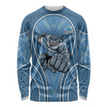 Cronulla Sutherland Sharks Rugby Mascot Long Sleeve Shirt Australian Rugby Culture - Tribal Inspired Sharks