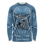 Cronulla Sutherland Sharks Rugby Mascot Long Sleeve Shirt Australian Rugby Culture - Tribal Inspired Sharks