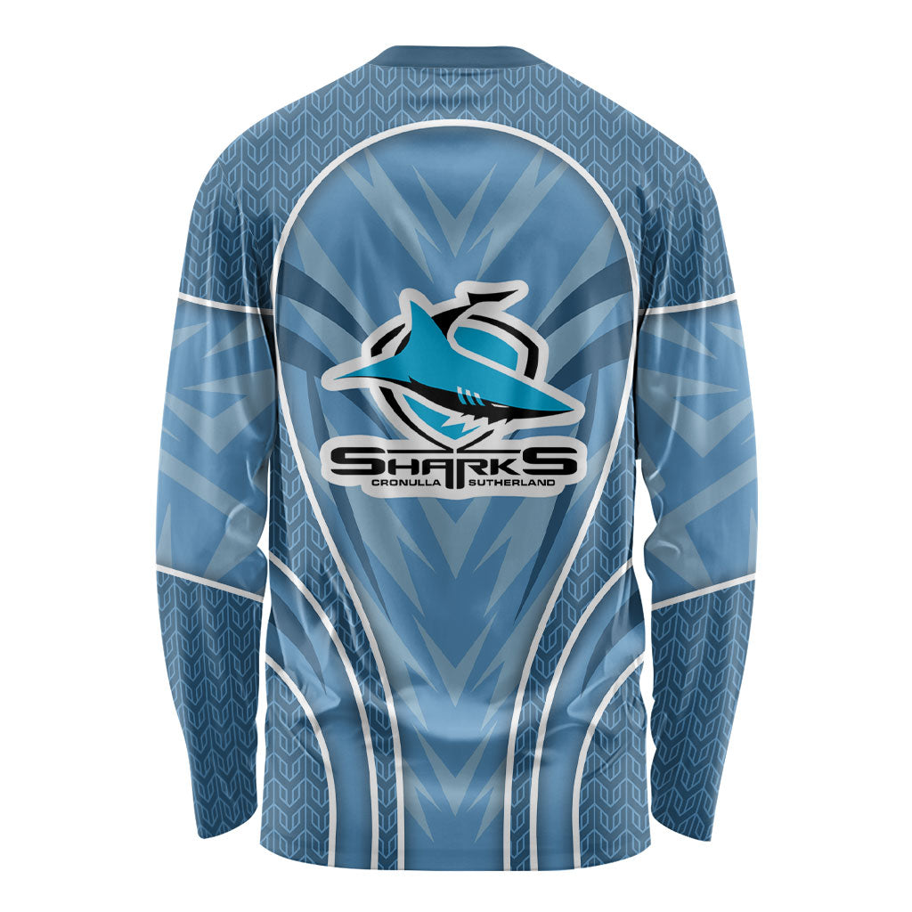 Cronulla Sutherland Sharks Rugby Mascot Long Sleeve Shirt Australian Rugby Culture - Tribal Inspired Sharks
