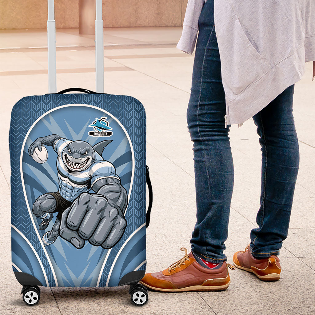 Cronulla Sutherland Sharks Rugby Mascot Luggage Cover Australian Rugby Culture - Tribal Inspired Sharks