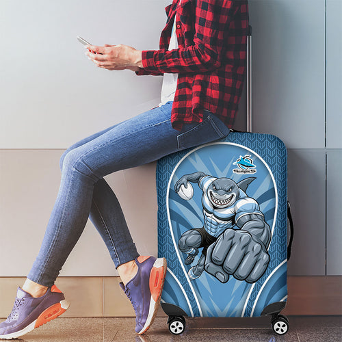 Cronulla Sutherland Sharks Rugby Mascot Luggage Cover Australian Rugby Culture - Tribal Inspired Sharks