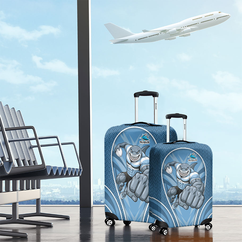 Cronulla Sutherland Sharks Rugby Mascot Luggage Cover Australian Rugby Culture - Tribal Inspired Sharks