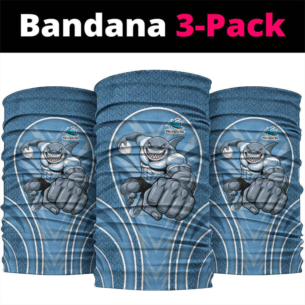 Cronulla Sutherland Sharks Rugby Mascot Neck Gaiter Australian Rugby Culture - Tribal Inspired Sharks