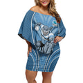Cronulla Sutherland Sharks Rugby Mascot Off Shoulder Short Dress Australian Rugby Culture - Tribal Inspired Sharks