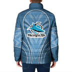 Cronulla Sutherland Sharks Rugby Mascot Padded Jacket Australian Rugby Culture - Tribal Inspired Sharks