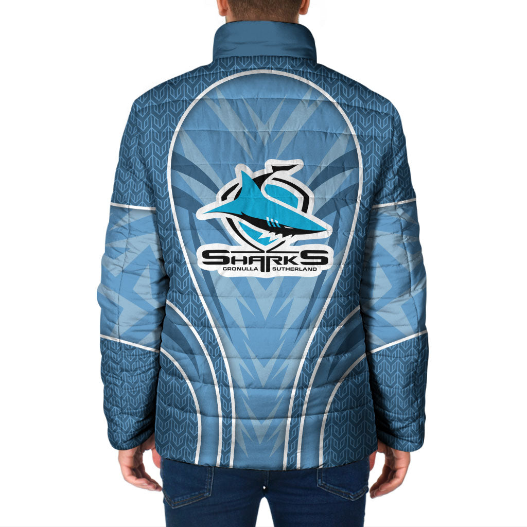Cronulla Sutherland Sharks Rugby Mascot Padded Jacket Australian Rugby Culture - Tribal Inspired Sharks