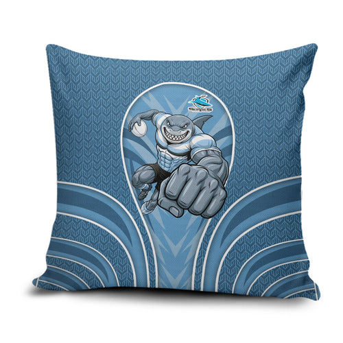 Cronulla Sutherland Sharks Rugby Mascot Pillow Cover Australian Rugby Culture - Tribal Inspired Sharks