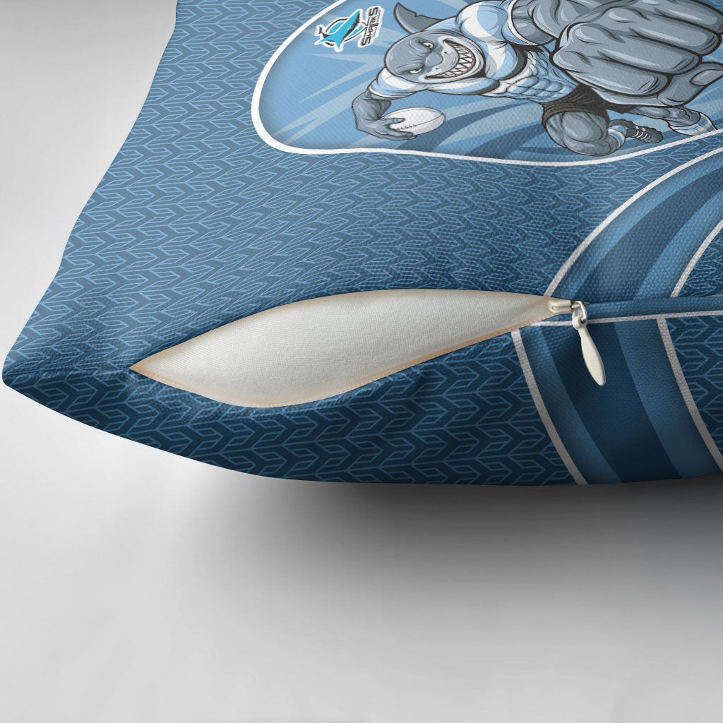 Cronulla Sutherland Sharks Rugby Mascot Pillow Cover Australian Rugby Culture - Tribal Inspired Sharks