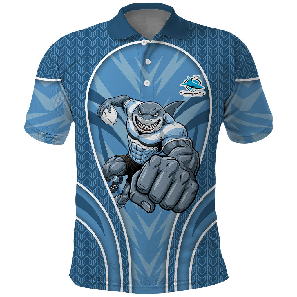 Cronulla Sutherland Sharks Rugby Mascot Polo Shirt Australian Rugby Culture - Tribal Inspired Sharks