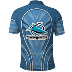 Cronulla Sutherland Sharks Rugby Mascot Polo Shirt Australian Rugby Culture - Tribal Inspired Sharks