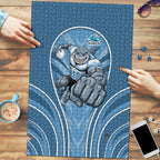 Cronulla Sutherland Sharks Rugby Mascot Puzzle Australian Rugby Culture - Tribal Inspired Sharks