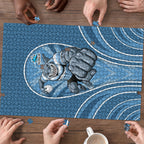 Cronulla Sutherland Sharks Rugby Mascot Puzzle Australian Rugby Culture - Tribal Inspired Sharks