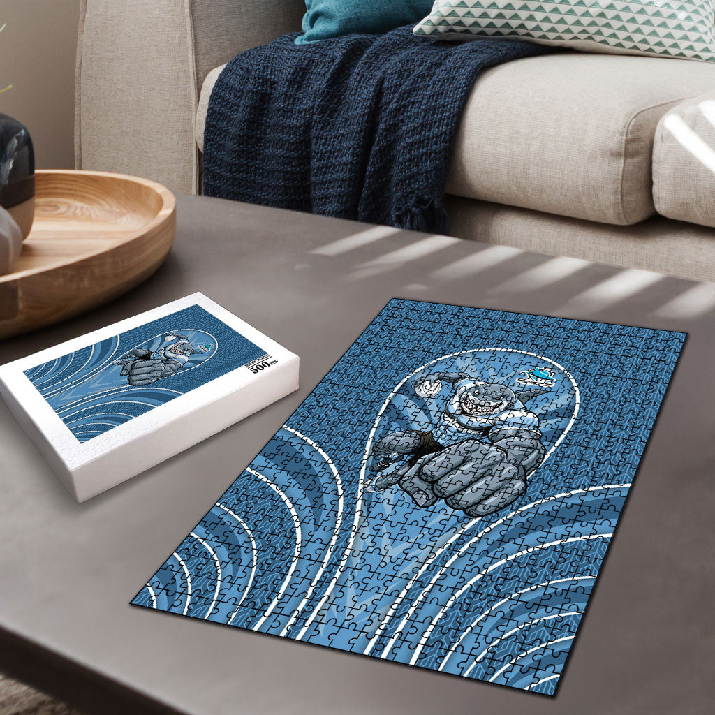 Cronulla Sutherland Sharks Rugby Mascot Puzzle Australian Rugby Culture - Tribal Inspired Sharks